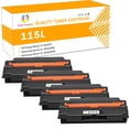 thumbnail image 1 of Toner H-Party 4-Pack Compatible 115L Toner Cartridge for Samsung MLT-D115L Xpress SL-M2625 M2625D 2825DW 2626 2825 2826 2835 Printer Ink (Black), 1 of 10