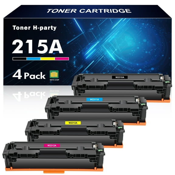 215A Toner Cartridge With Chip Compatible for HP 215A W2310A M182nw HP Color Pro MFP M182nw M182n M183fw M155a M155nw Printer Ink 4-Pack