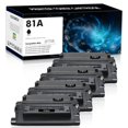 thumbnail image 1 of Colorich 4-Pack Compatible for 81A Toner Cartridge HP 81A CF281A 81X CF281X Enterprise MFP M605N M605DN M605X M630 M605 M604 M604N M604DN M606 M630h M630dn Black Printer ink, 1 of 8