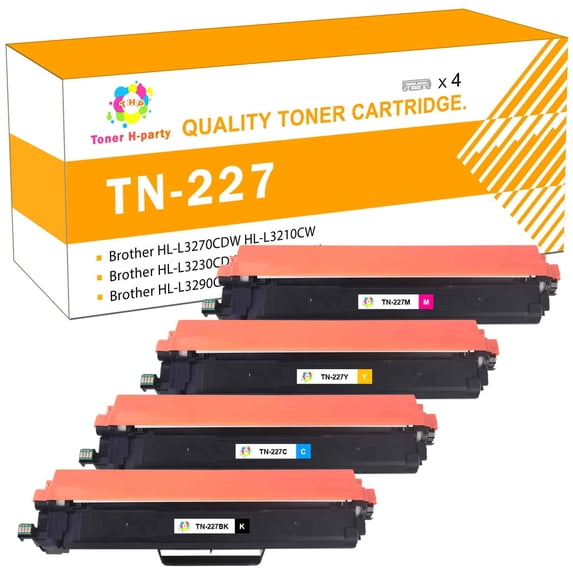 Colorich 4-Pack Compatible Toner Cartridge for Brother TN-227 TN-227BK TN-227C TN-227M TN-227Y MFC-L3750CDW HL-L3210CW HL-L3290CD HL-L3230CDW Printer Ink (Black, Cyan, Magenta, Yellow)