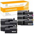 thumbnail image 1 of Toner H-Party 5-Pack Compatible Toner Cartridge for Xerox 106R01627 106R01628 106R01629 106R01630 Use with Phaser 6000 6010 6010N, WorkCentre 6015V Printer Ink (2x Black, Cyan, Magenta, Yellow), 1 of 7