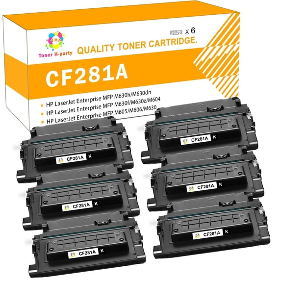 Colorich Compatible 81A CF281A Toner Cartridge for HP 81X CF281X Enterprise MFP M605N M605DN M605X M630 M606 M630h M630dn M630z M605 M604 M604N M604DN (Black, 6 Pack)