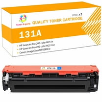 Toner H-Party Compatible CF211A Toner Cartridge for HP 131A 131X Laserjet Pro 200 Color M251nw M251n MFP M276nw M276n CF210X CF211A CF212A CF213A Printer Ink (Cyan, 1-Pack)