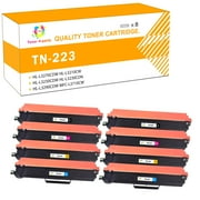 Toner H-Party Compatible Toner Cartridge for Brother TN-223BK TN-223C TN-223M TN-223Y HL-L3270CDW L3210CW L3230CDW L3230CDN L3290CDW, MFC-L3710CW MFC-L3750CDW MFC-L3770CDW (2BK, 2C, 2M, 2Y,8-Pack)