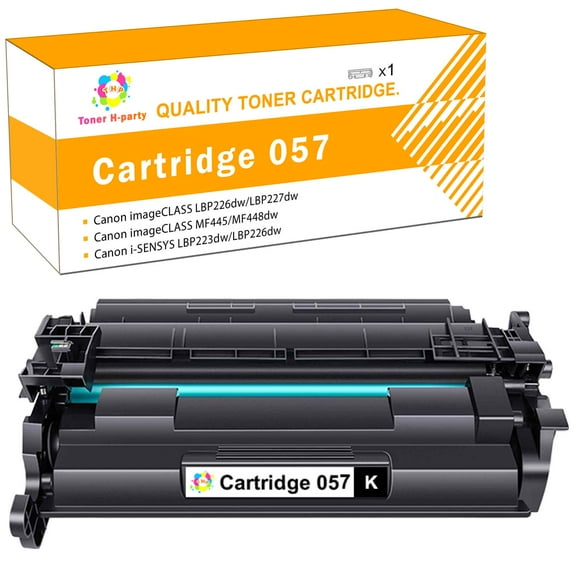 Toner H-Party Compatible Toner Cartridge with Chip for Canon 057 CRG-057 3009C001 ImageCLASS MF445dw MF448dw MF449dw LBP226dw LBP227dw Laser Printer (Black, 1-Pack)