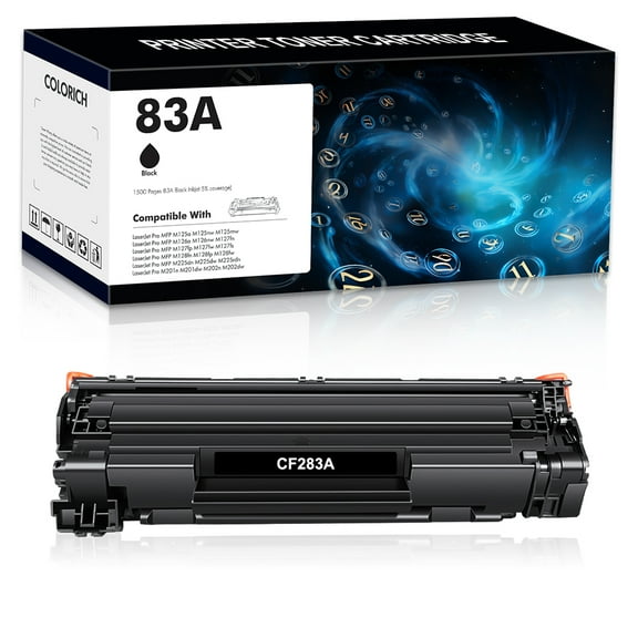 Colorich 83A Toner Cartridge Compatible for HP 83A CF283A 83X CF283X for Pro M201dw M201n M201 M125 M125nw M127fn M127fw M225dn M225dw Printer (1 Black, High-Yield)