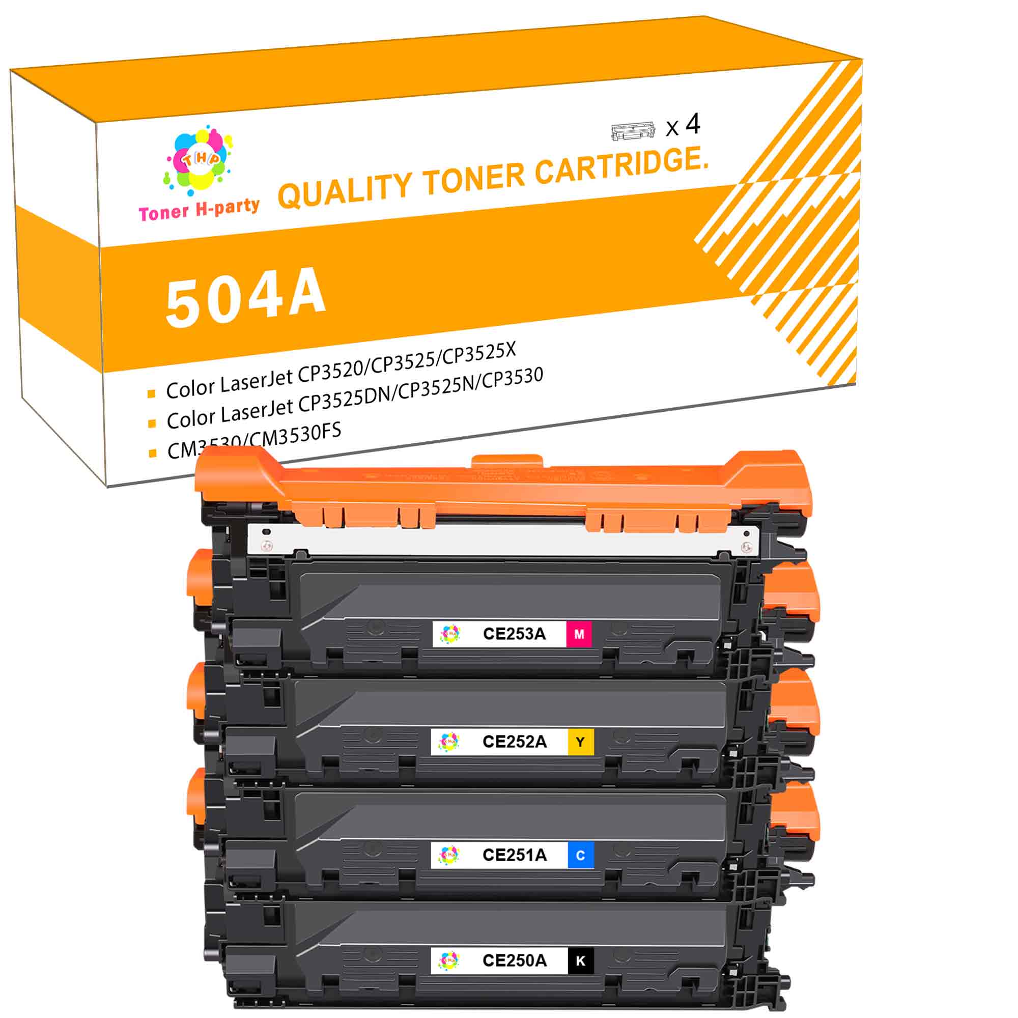 HP 504A Magenta Toner Cartridge - Works With HP Color LaserJet CM3530 & CP3525 Series | CE253A | 7,000 Page Yield
