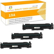 Toner H-Party Compatible Drum Unit 19A Replacement for HP CF219A Use with LaserJet Pro MFP M130nw M130fw M130fn M130a M132nw M132fn M132a Pro M102w M104w(Black,3-Pack)