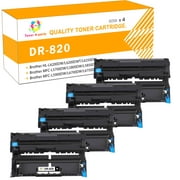 Toner H-Party Compatible Drum Unit for Brother DR820 DR-820 DR 820 HL-L6200DW MFC-L5850DW MFC-L5900DW MFC-L6700DW MFC-L5800DW HLL6200DW HL-L5200DW HLL5100DN Printer (Black, 4-Pack)