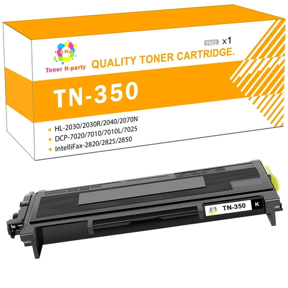 Toner H-Party Compatible Toner Cartridge for Brother TN-350 HL-2030R 2040 2070N 2070NR 2045 2075N, DCP-7020 7010L 7025, IntelliFax-2820 2825 2850 2910 2920, MFC-7220 7225N 7420 7820N (Black,1-Pack)