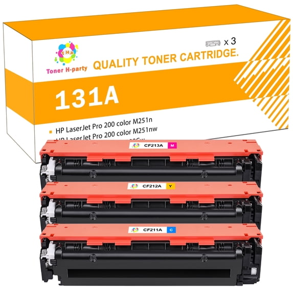 Colorich Compatible Toner Cartridge for HP 131A 131X Laserjet Pro 200 Color M251nw M251n MFP M276nw M276n CF210X CF211A CF212A CF213A Printer Ink (Cyan Yellow Magenta, 3-Pack)