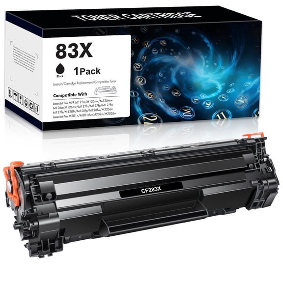 83X Toner Cartridge  Compatible for 83X CF283X 83A CF283A for Pro M201dw M201n M201 M125 M125nw M127fn M127fw M225dn M225dw Printer (Black, High-Yield)