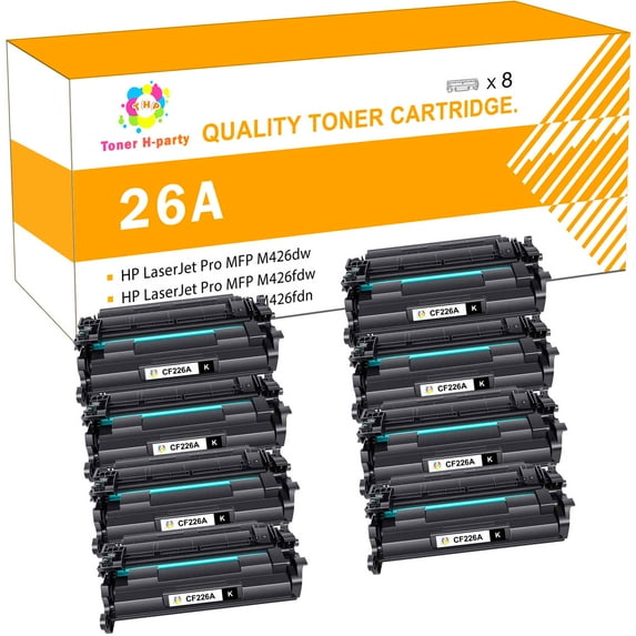 Colorich Compatible Toner Cartridge Replacement for HP 26A CF226A 26X CF226X Laserjet Pro M402dn M402n M402dw Laserjet Pro MFP M426fdw M426fdn M426dw Printer (Black 8-Pack)