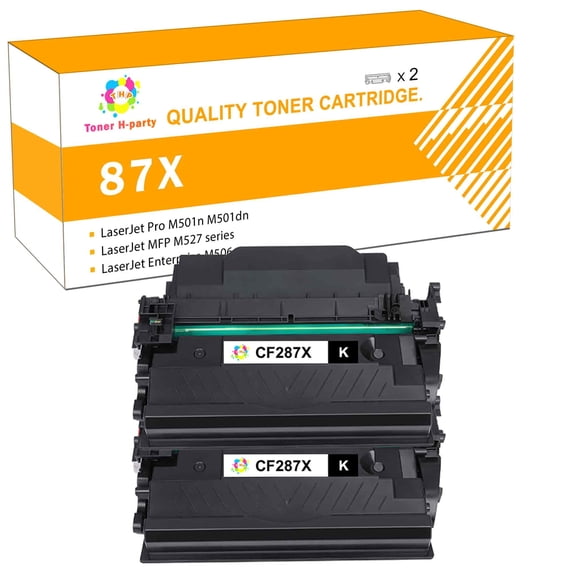 Colorich Compatible Toner Cartridge Replacement for HP 87X CF287X CF287A 87A High Yield M506 M506dn M506n M506x Pro M501n M501dn MFP M527dn M527f Printer Ink (Black, 2-Pack)
