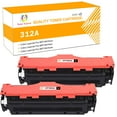 thumbnail image 1 of Toner H-Party Compatible Toner Cartridge Replacement for HP CF380A 312A Color LaserJet Pro MFP M476nw M476dn M476dw (Black, 2 Pack), 1 of 7