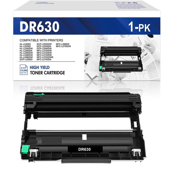 Toner H-Party DR630 Drum Unit Compatible for Brother DR630 DR 630 DR-630 for Brother HL-L2340DW HL-L2300D DCP-L2540DW HL-L2380DW MFC-L2700DW DCP-L2520DW HL-L2320D (Black, 1-Pack)
