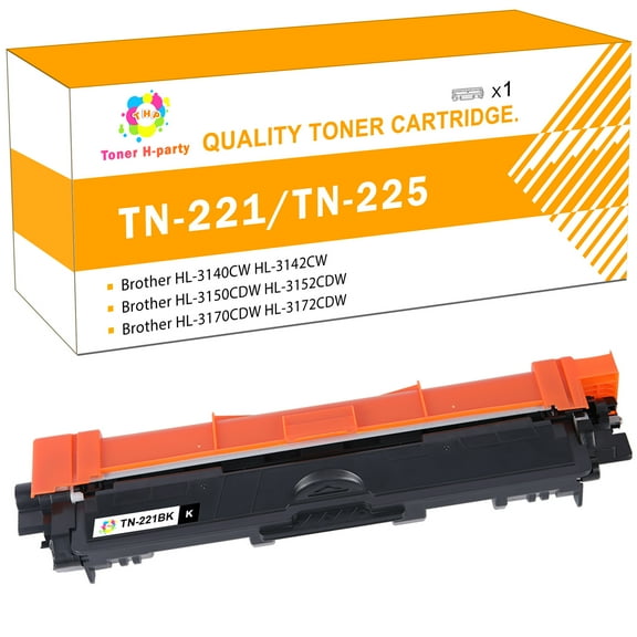 Toner H Party brother tn 221 bk cartridge Compatible Toner Cartridge for Brother TN221BK TN221 TN 221  HL-3140CW HL-3150CDN HL-3170CDW MFC-9330CDW HL-3180CDW MFC-9130CW Printer (Black,1 Pack)