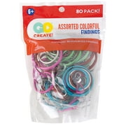 Toner Plastics Assorted Colorful Findings 80pc