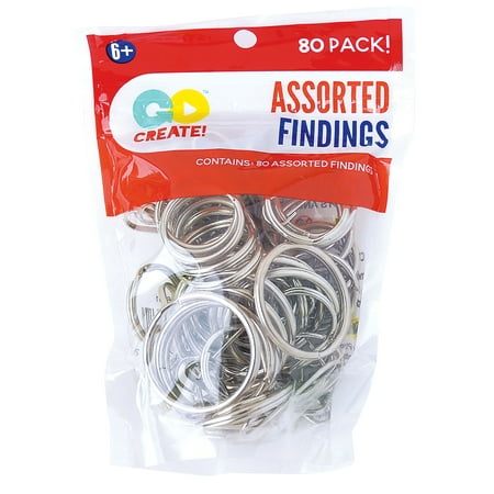 Toner Plastics Assorted Silver Findings 80pc