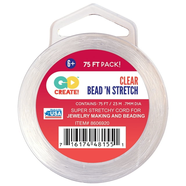 Toner Plastics Bead N Stretch 75ft Clear
