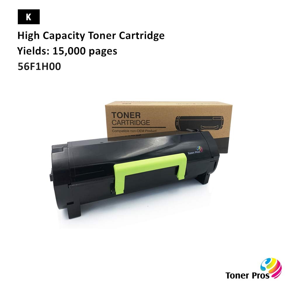 High Yield Toner Cartridge Replacement For Lexmark 56F1H00 - 15,000 Pages, Compatible With MS321, MX421, MX521, MX622 Printers
