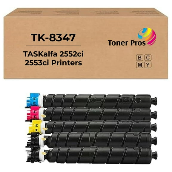 Toner Pros Toner Cartridge Replacement Compatible with TK-8347 (TK8347) for Kyocera TASKalfa 2552ci 2553ci Color Multifunction Printers (4-Color-Pack: KCMY) Black 20,000 & Colors 12,000 Pages