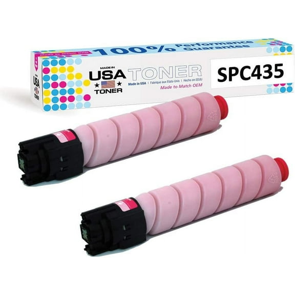 Toner for Ricoh SP C435DN, Lanier SP C435DN, Savin SP C435DN, SPC435 magenta 2pk