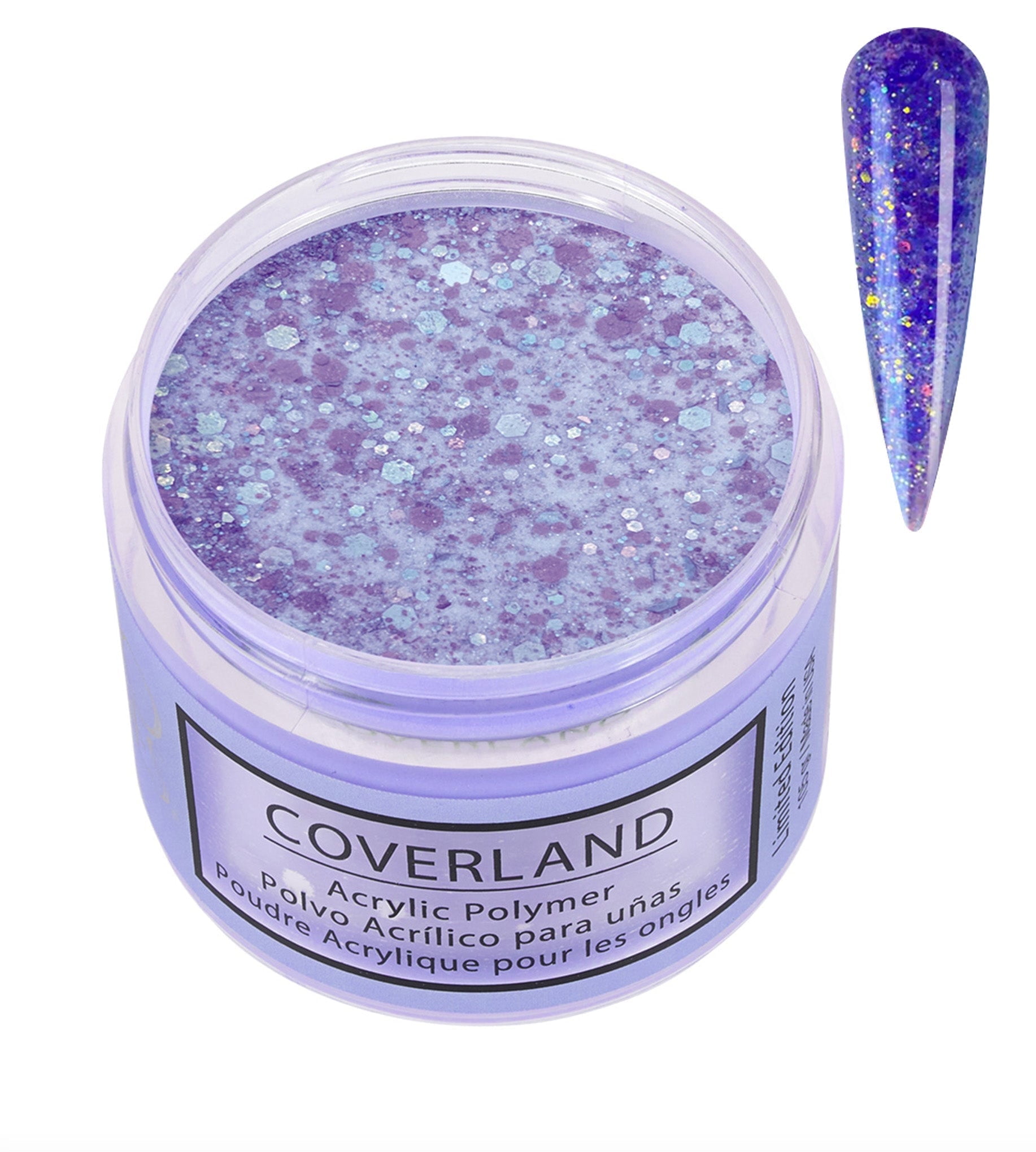 Tones Coverland Acrylic Nail Powder "Amethyst Stars" - Limited Edition Acrylic Powder for Nail Design, Sculpting, and Masking Nail Bed Imperfections - Professional Acrylic Nail Supplies (1.5 Oz)