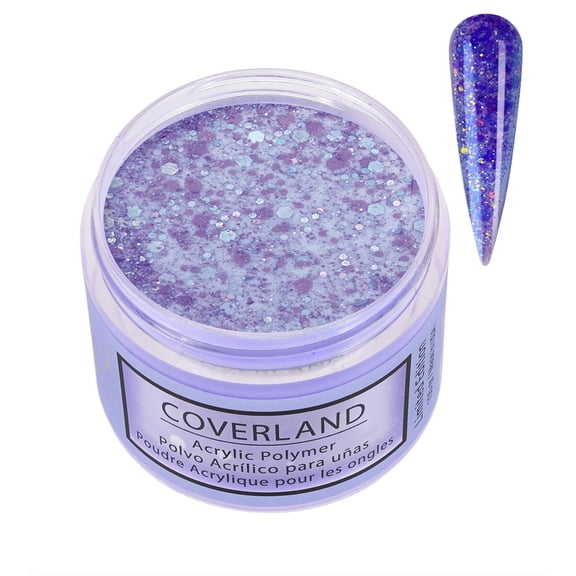 Tones Coverland Acrylic Nail Powder "Amethyst Stars" - Limited Edition Acrylic Powder for Nail Design, Sculpting, and Masking Nail Bed Imperfections - Professional Acrylic Nail Supplies (1.5 Oz)