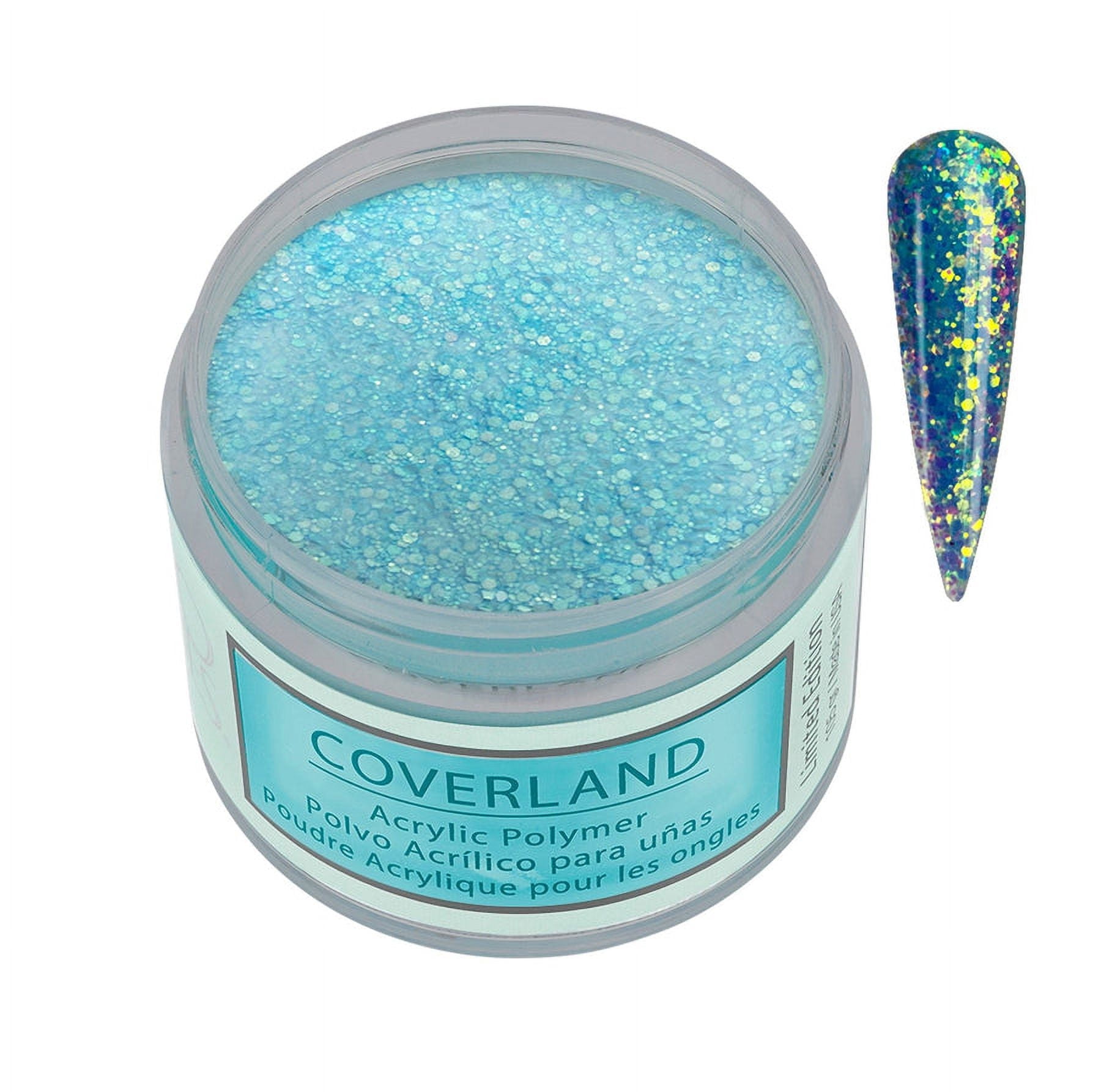 Tones Coverland Acrylic Nail Powder "Blue Lagoon" - Limited Edition Acrylic Powder for Nail Design, Sculpting, and Masking Nail Bed Imperfections - Professional Acrylic Nail Supplies (1.5 Oz)