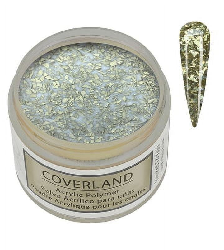 Tones Coverland Acrylic Nail Powder "Crushed Gold" - Limited Edition Acrylic Powder for Nail Design, Sculpting, and Masking Nail Bed Imperfections - Professional Acrylic Nail Supplies (1.5 Oz)