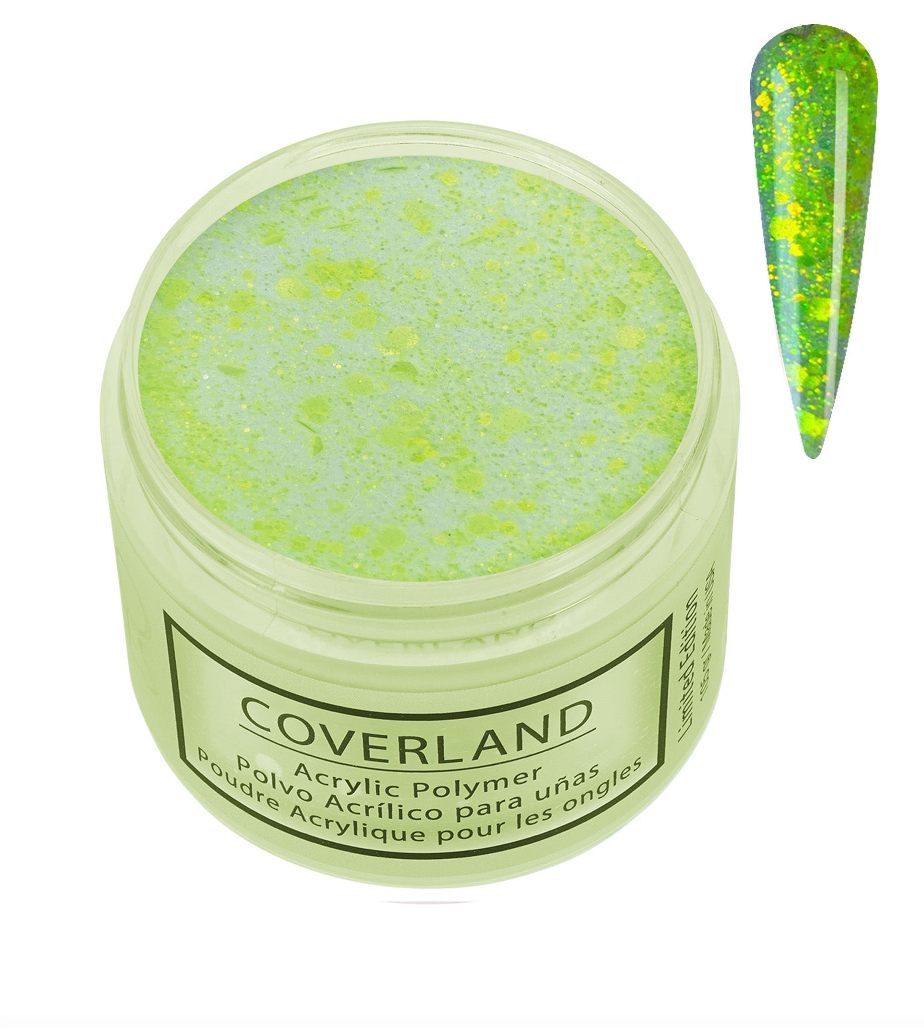 Tones Coverland Acrylic Nail Powder "Electric Yellow " - Limited Edition Acrylic Powder for Nail Design, Sculpting, and Masking Nail Bed Imperfections - Professional Acrylic Nail Supplies (1.5 Oz)
