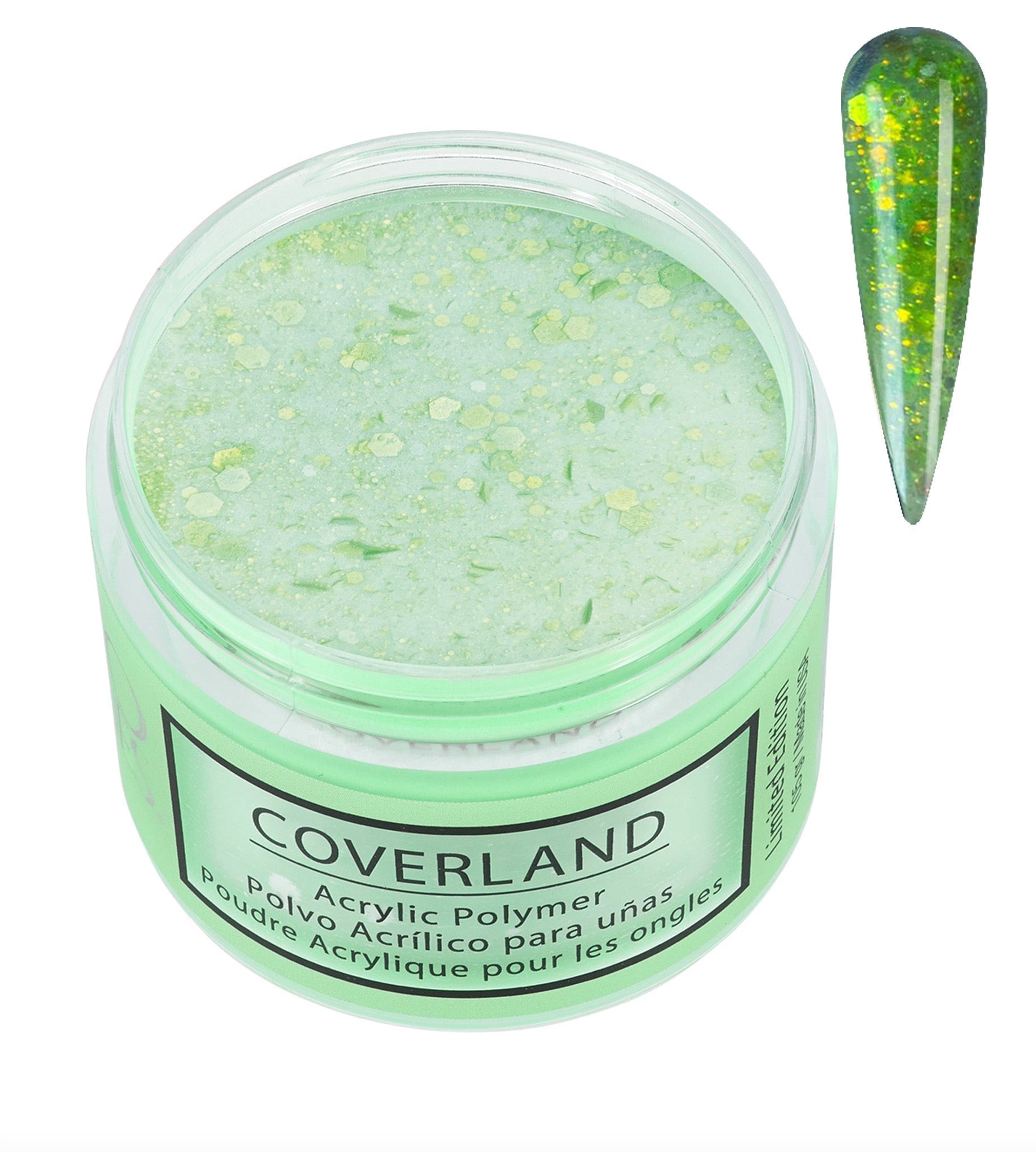 Tones Coverland Acrylic Nail Powder "Lime Green" - Limited Edition Acrylic Powder for Nail Design, Sculpting, and Masking Nail Bed Imperfections - Professional Acrylic Nail Supplies (1.5 Oz)