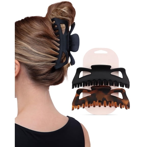 Tonew Planet Goody SlideProof Spider Claw Hair Clips, Secure Grip Claws 2-piece set