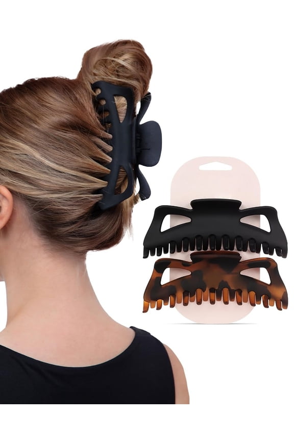 Tonew Planet Goody SlideProof Spider Claw Hair Clips, Secure Grip Claws 2-piece set