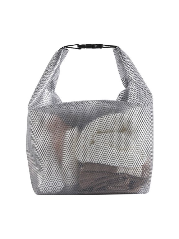 Waterproof Mesh Beach Tote Bag, Quick Dry Swim Gym Travel Bag with Adjustable Buckle Handle for Pool Spa Shower11in 6in 14in
