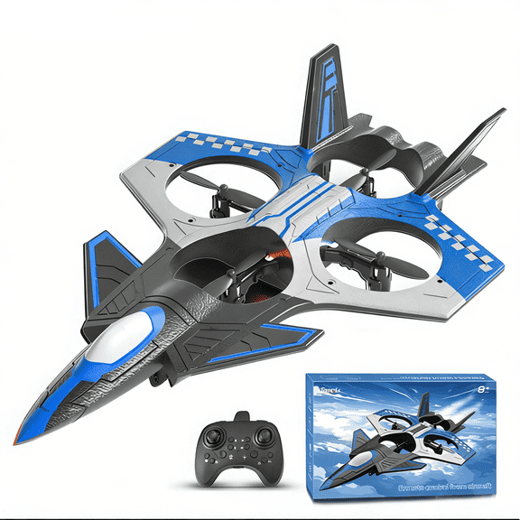 TongLi RC Fighter Drone, EPP Foam, Vertical Take-off, LED Lights, 30cm