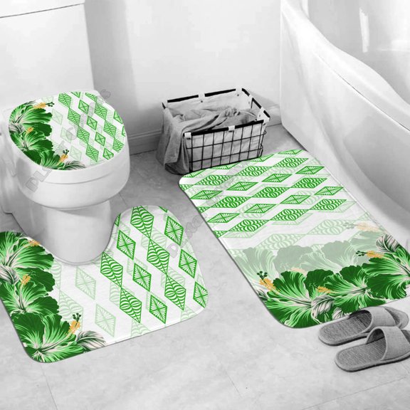 Tonga Bathroom Set Independence Anniversary Special Version 3D printed Bathroom Pedestal Rug Lid Toilet Cover Bath Mat Set