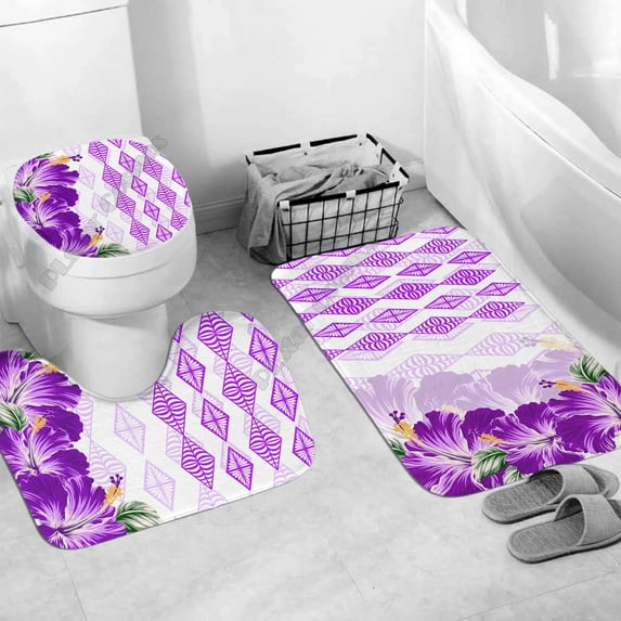 Tonga Bathroom Set Independence Anniversary Special Version 3D printed Bathroom Pedestal Rug Lid Toilet Cover Bath Mat Set