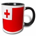 thumbnail image 1 of 3drose, Tonga Flag, 11oz Two-tone Black Mug, 1 of 6