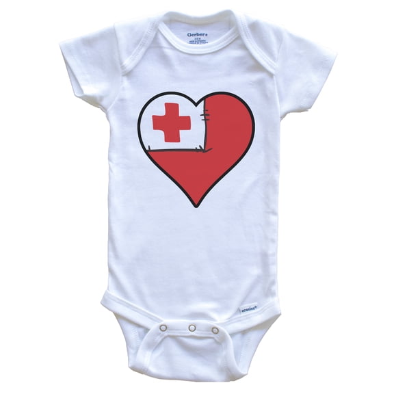 Tonga Heart Tongan Flag Baby Bodysuit