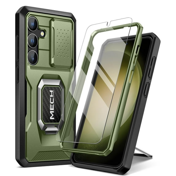 Tongate Shockproof Rugged Kickstand Cover for Samsung Galaxy S24, Green