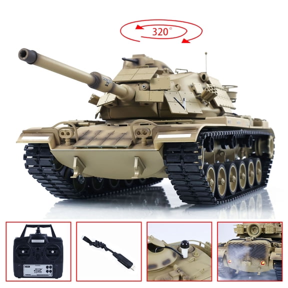 Tongde 1/16 RC Tank M60A1 ERA USA BB Infrared play Toy RTR 320 Model