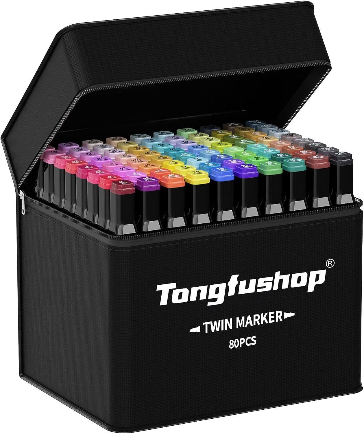 Tongfushop Alcohol Markers, 80+2 Colors Markers for Adults
