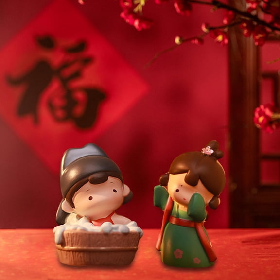 Tongina 1 Pair Traditional Sculptures for Young Couples Lovers Miniature Art Collection Fun Anniversary Gift for Birthday Gifts Versatile C