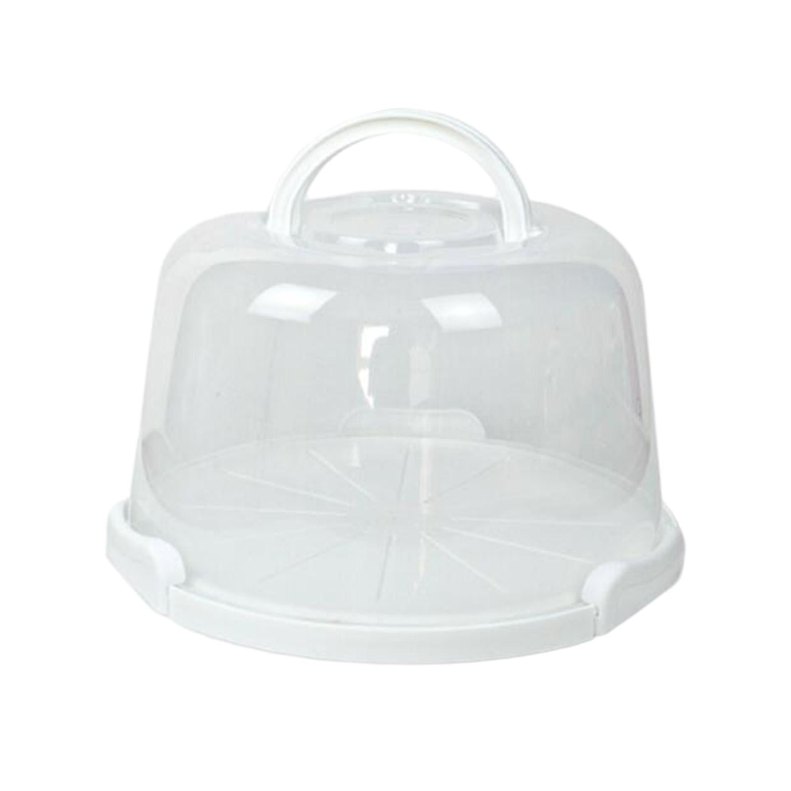 Tongina 10 inch Cake Carrier with Lid Cupcake Container Clear Portable Cake Box Serving Tray for