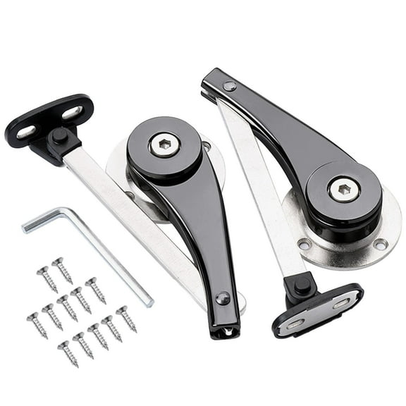 Tongina 2 Pieces Lid Support Hinge, Soft Closing Lid Panel Support Hinges Stay, Heavy Duty Clamshell Hinges for Closet, Cabinet, Door