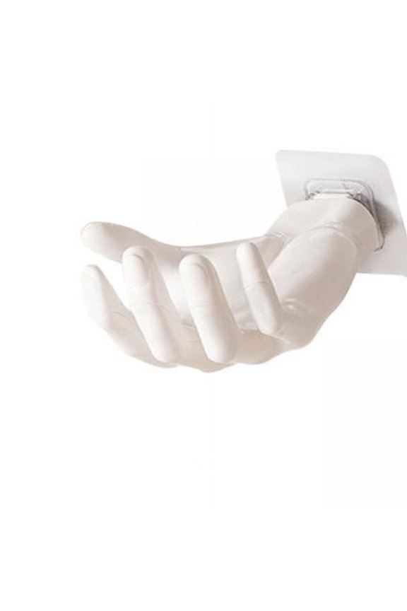 2x Clothes Towel Hook Key Chain Hanger Neat And Orderly Resin Multifunction Hand Shaped Wall Hanging Hooks for Jackets Bathroom Home Decoration 2 Pcs