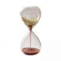 Tongina 2xGlitter Sand Glass Timer Hourglass Hour Glasses for Home Decor Faimly Office Red 2 Pcs
