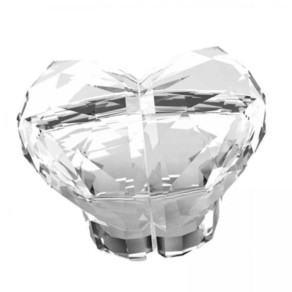 Tongina 2xHeart Shaped Toilet Press Button Toilet Tank Button for Home Accessory Clear
